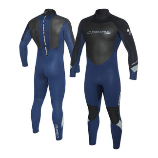 C-SKINS Surflite Mens Wetsuit Steamer 4-3mm LS Back Zip