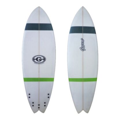 Green Surfboard Fish Grey Green