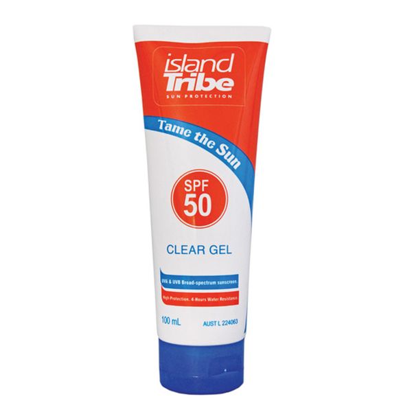 Island Tribe SPF 50 Clear Gel 100ml Sunscreen Manly Surfboards