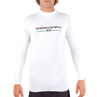 Ocean & Earth Script Mens Rash Vest LS