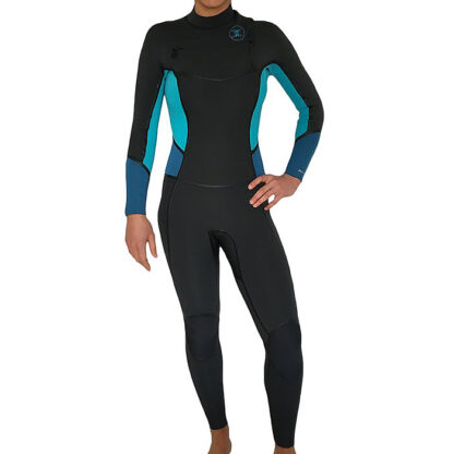 Reeflex Lilly Ocean Ladies Wetsuit Steamer 4-3mm. Chest zip. Super sealed, plush lining, extra warm. Check our range of Ladies wetsuits Online NOW!