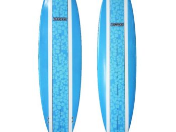 Sunride Surfboard Mal Blue Floral Inlay