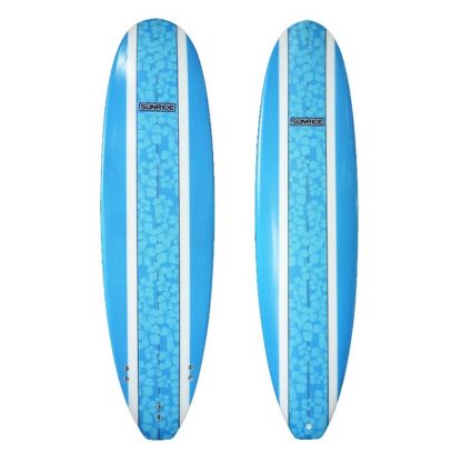 Sunride Surfboard Mal Blue Floral Inlay