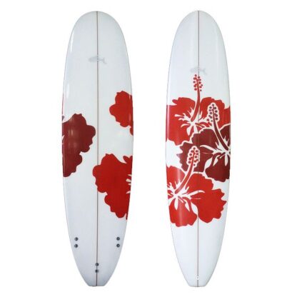 Sunride Surfboard Mal Red Hibiscus