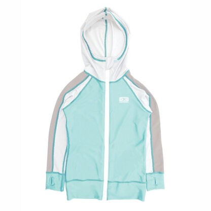 Ocean & Earth Toddler LS Zip Front Hoodie Sun Suit Mint