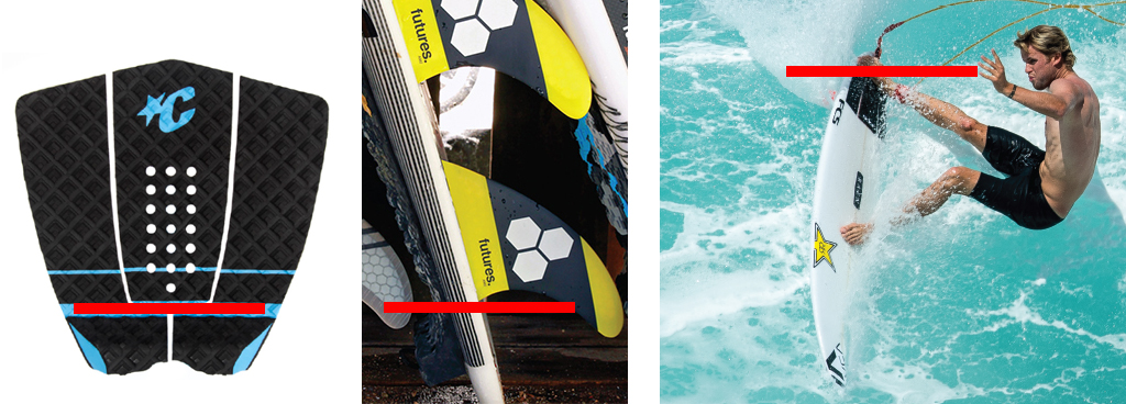 Surfboard Traction Grip Slot Sweet Spot Alignment