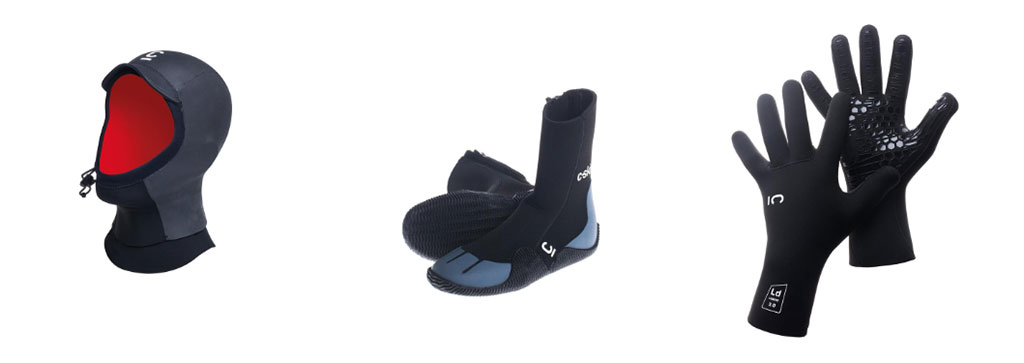 A Winter Wetsuit C-Skins Accessories Hood Booties Gloves