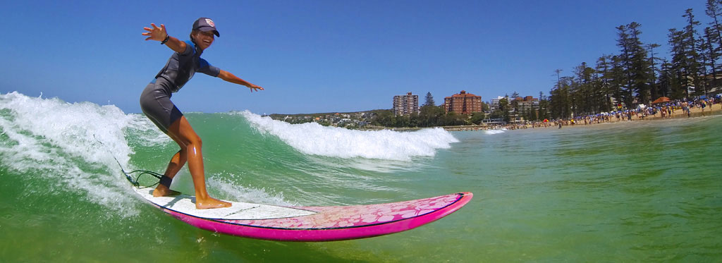Surfing Waist High Waves Having Fun