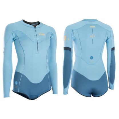 ION Wetsuit BS Muse Hot Shorty LS 1.5 FZ DL Blue