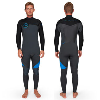 Quiksilver Mens Syncro Series 3-2mm Chest Zip GBS Steamer Wetsuits