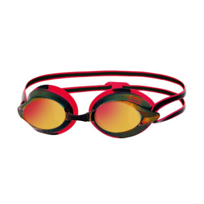 Zoggs Racespex Rainbow Mirror Swim Goggles Red Black