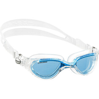 Cressi Adult Flash Premium Silicon Goggles White Azure Lens