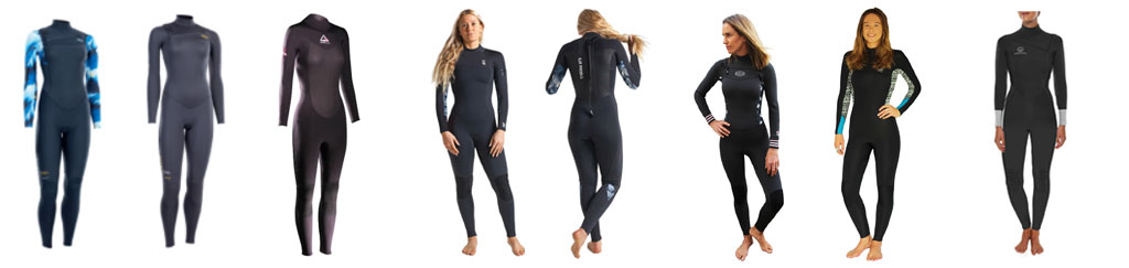 Womens Wetsuits Brands ION Adrenalin Ocean & Earth C-Skins Reeflex