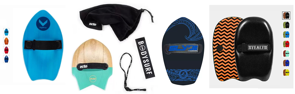 Surf-Accessories-Hydro-Hand-Surfer-Bodysurfer-Handboard-and-Ecto-Fly-FishWood-Hand-Plane-11inch-and-Slyde-Bula-Handboard-and-Stealth-Plugga-Handboard
