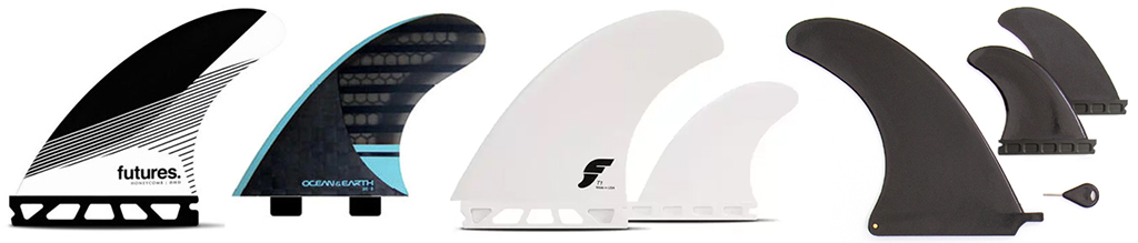 Softboards-Fins-Future-Fins-DHD-Honey-Comb-Tri-Set-Ocean-Earth-Speed-Series-Fins-Future-Fins-T1-Thermo-Tech-Twin-Fin-Plus-Trailer-Ocean-Earth-Happy-Hour-Fins-2-Plus-One-Fin