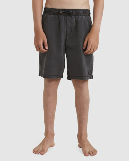 Billabong Boys All Day Overdyed Layback Boardshorts Washed Black