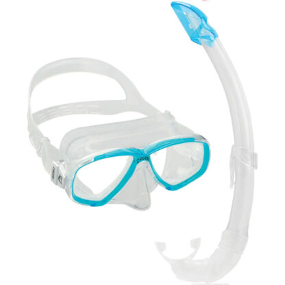 Cressi Perla Plus Mexico Mask Snorkel Set Clear Aquamarine