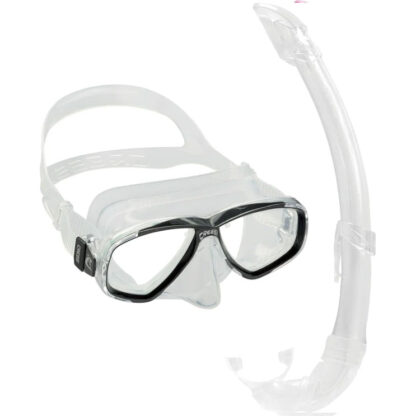 Cressi Perla Plus Mexico Mask Snorkel Set Clear Black