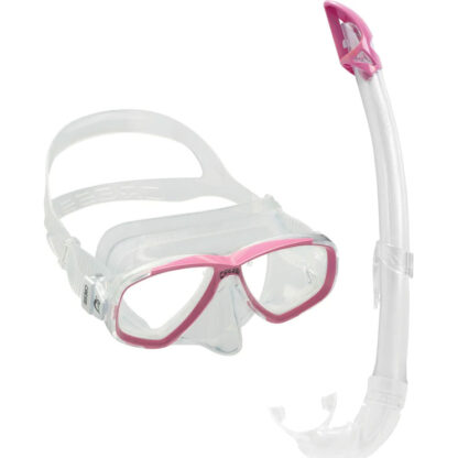 Cressi Perla Plus Mexico Mask Snorkel Set Clear Pink