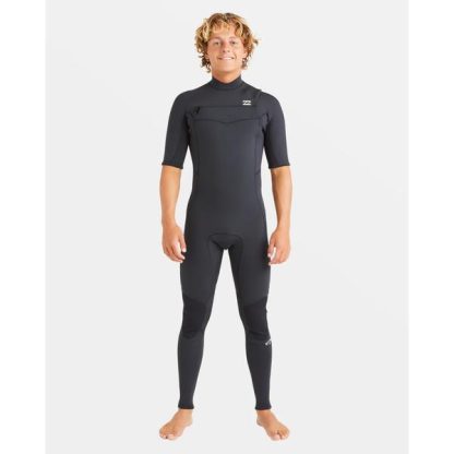 Billabong 202 Absolute Natural Chest Zip Short Sleeve Steamer