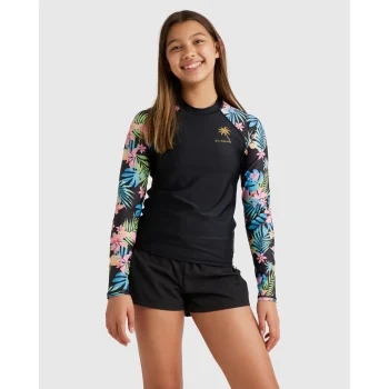 Billabong Girls 2-16 In Da Jungle Rash Vest