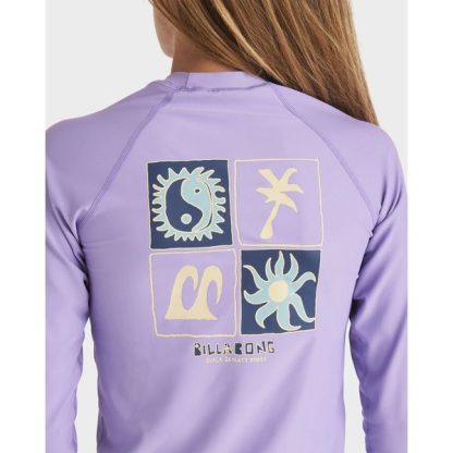 Billabong Girls 6-16 Heat Wave Long Sleeve Rash Vest