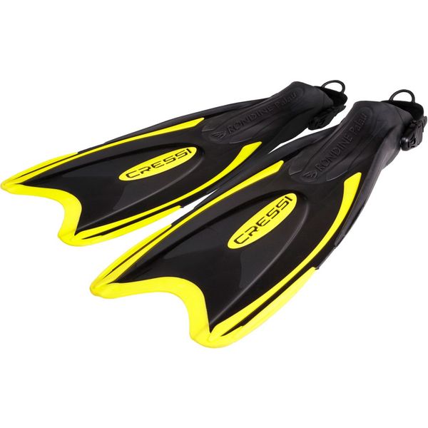 Cressi Palau snorkeling fins yellow and black