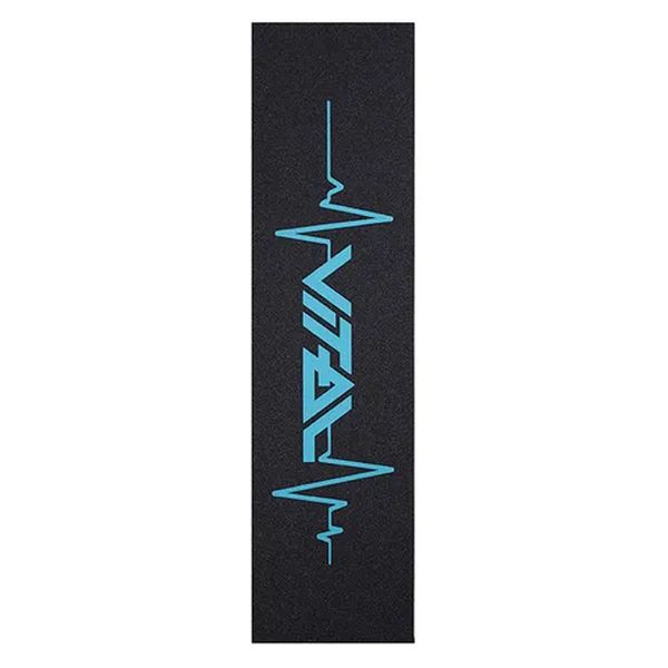 Vital scooter grip tape - black with teal heartbeat design
