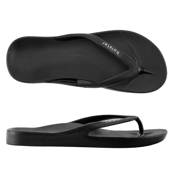 Holster Islander Thong in Black, a waterproof EVA foam flip flop